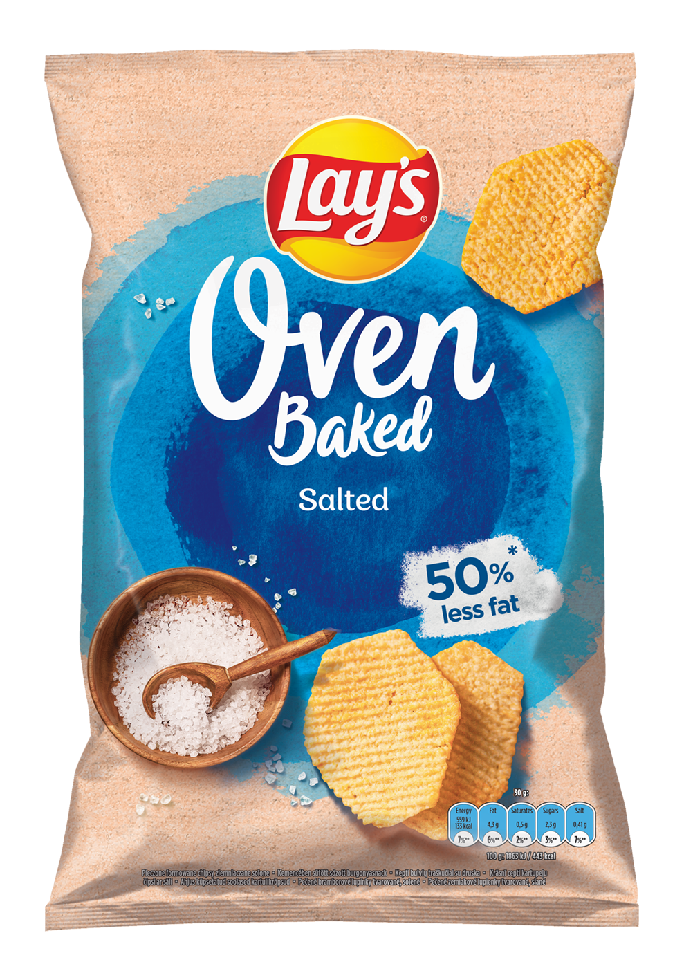 LAY'S Baked Salt Flavored Potato Chips 125 g (RO)